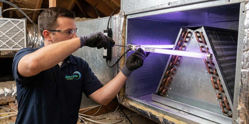 HVAC-uv-Lights-installation process