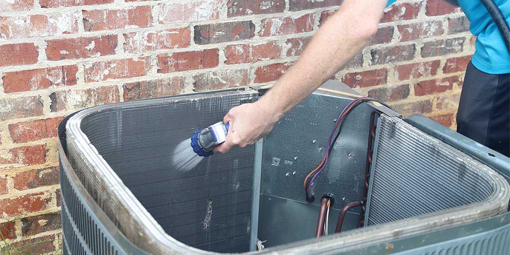 Coastal AC maintenance cleaning-condenser-coils